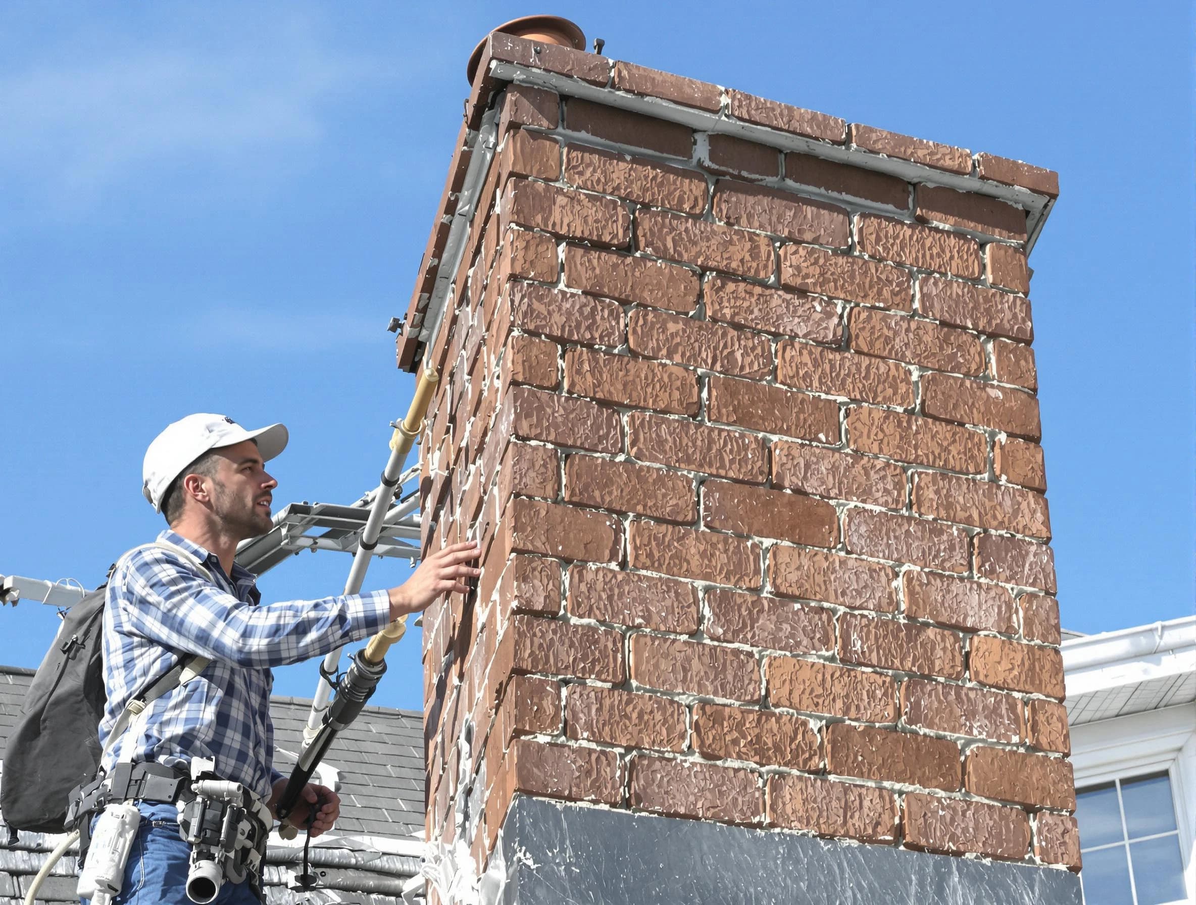 Brickwork for a chimney rebuild by Clifton Chimney Sweep in Clifton, NJ