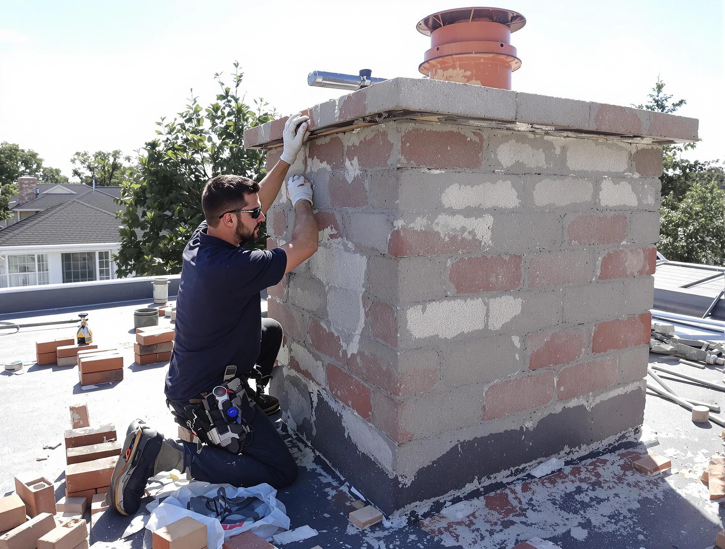 Advanced chimney repair process by Clifton Chimney Sweep in Clifton, NJ