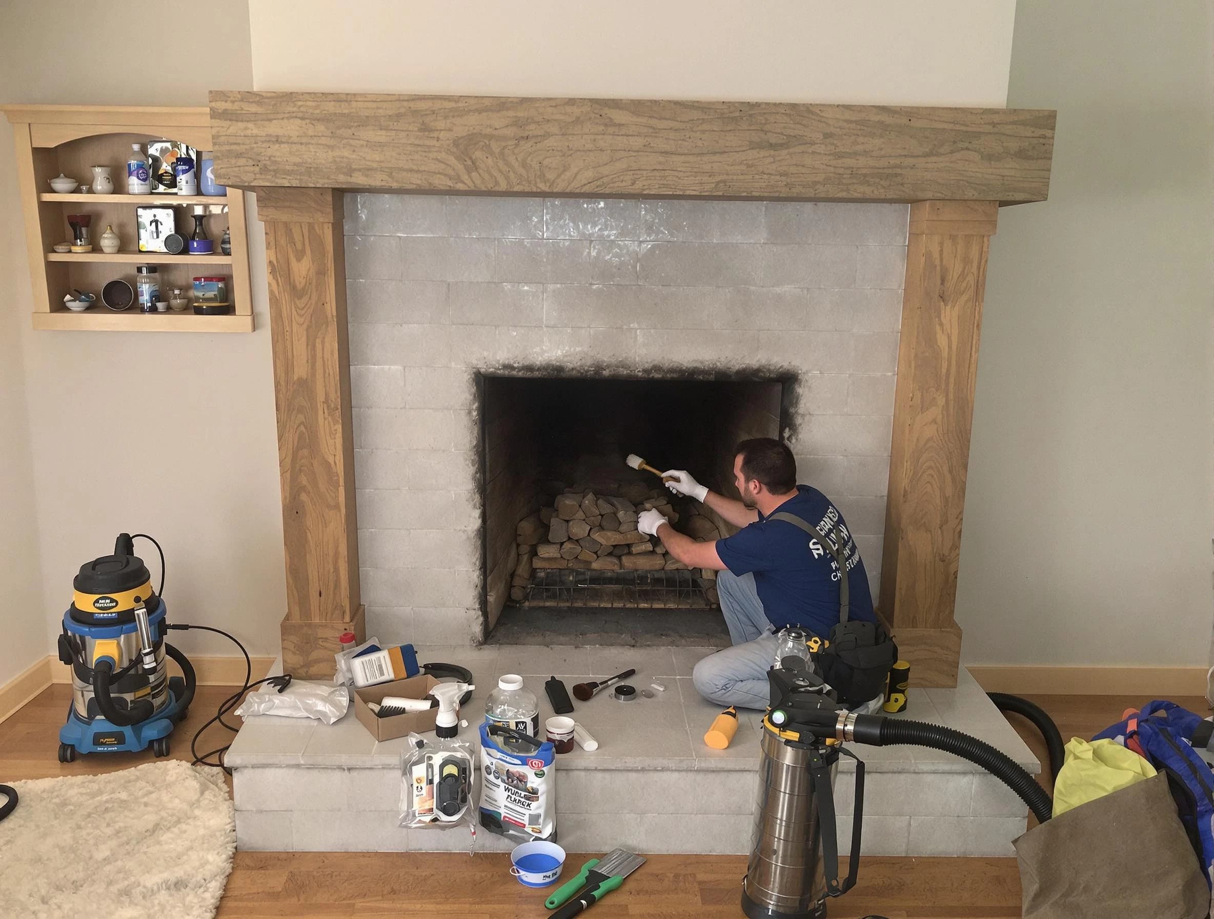 Detailed creosote removal process by Clifton Chimney Sweep in Clifton, NJ