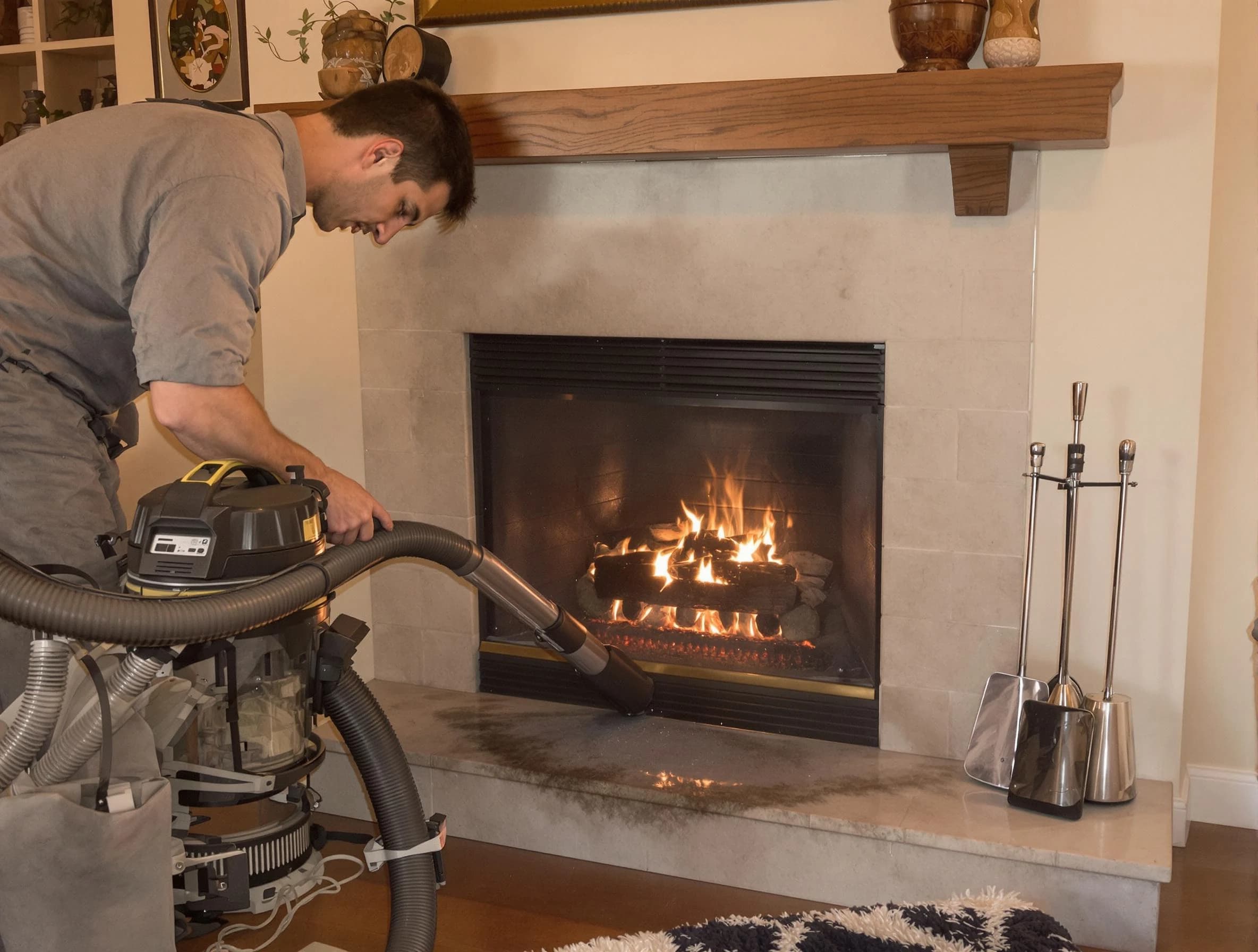 Routine fireplace upkeep by Clifton Chimney Sweep in Clifton, NJ