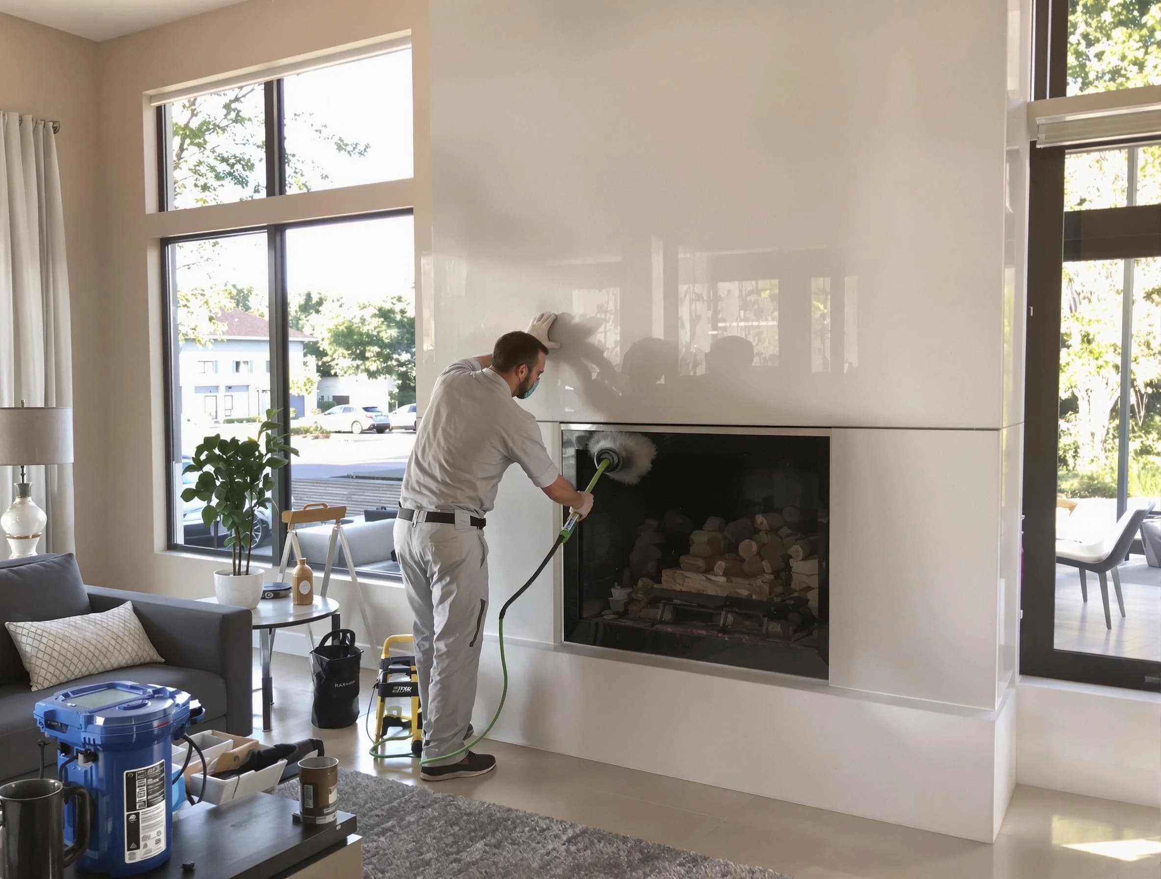 Clifton Chimney Sweep performing thorough soot removal in Clifton, NJ