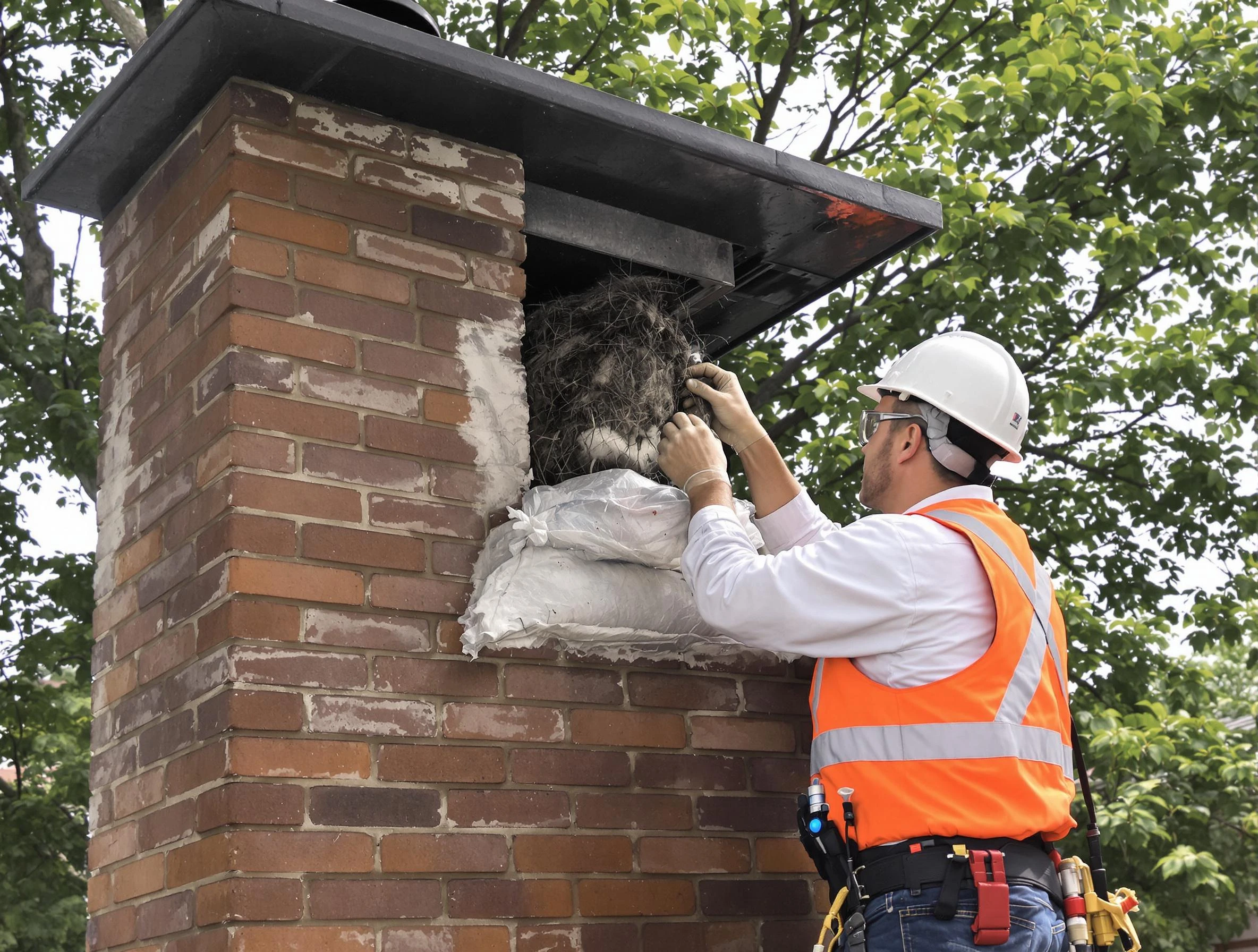 Humane removal of debris and animals by Clifton Chimney Sweep in Clifton, NJ