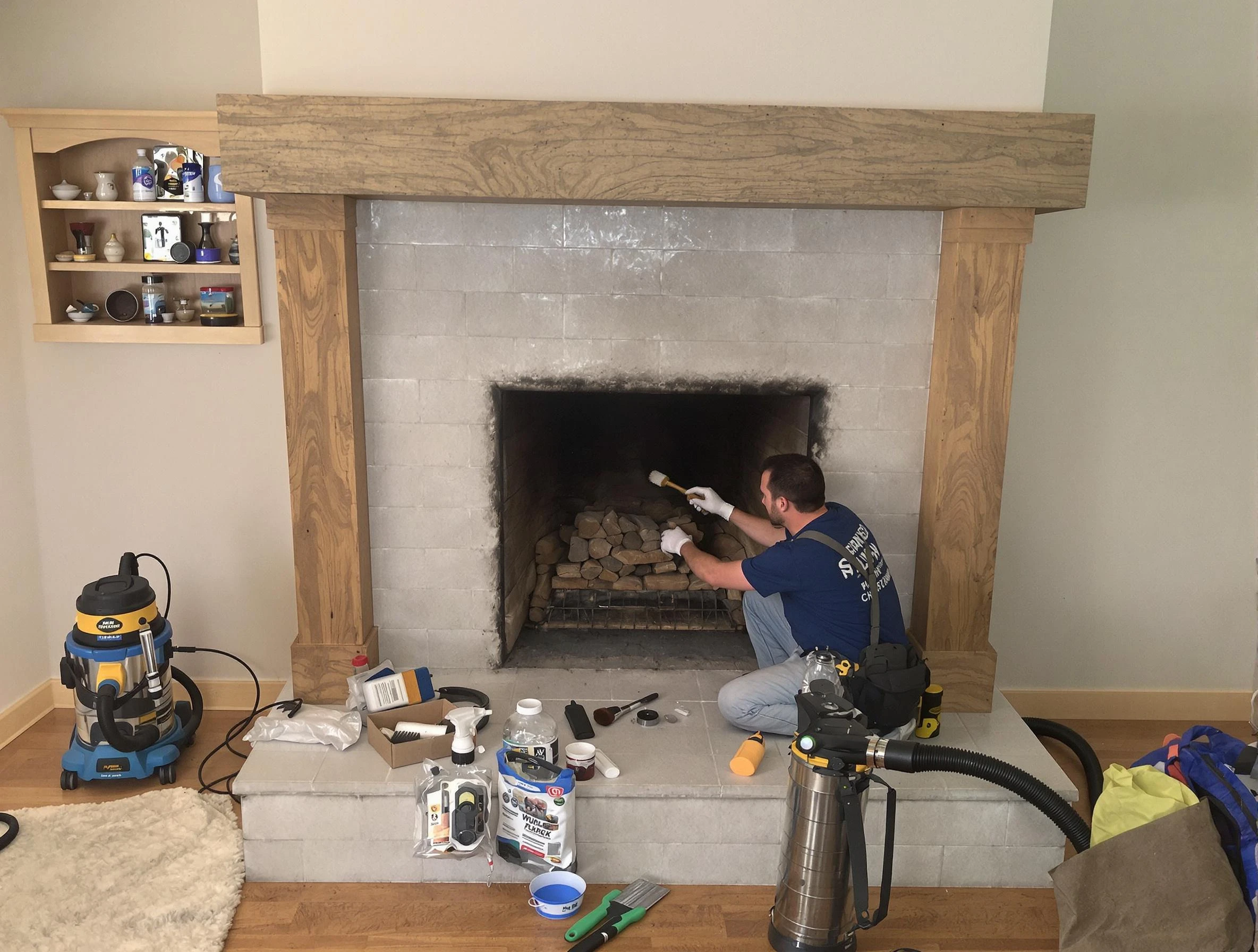 Detailed creosote removal process by Clifton Chimney Sweep in Clifton, NJ